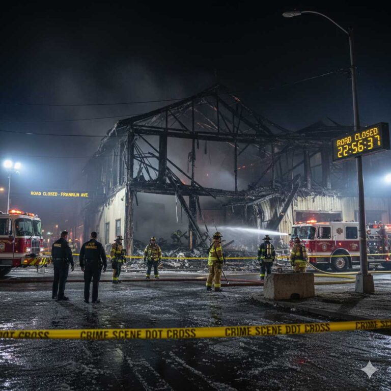 Overnight Fire Damages Comm