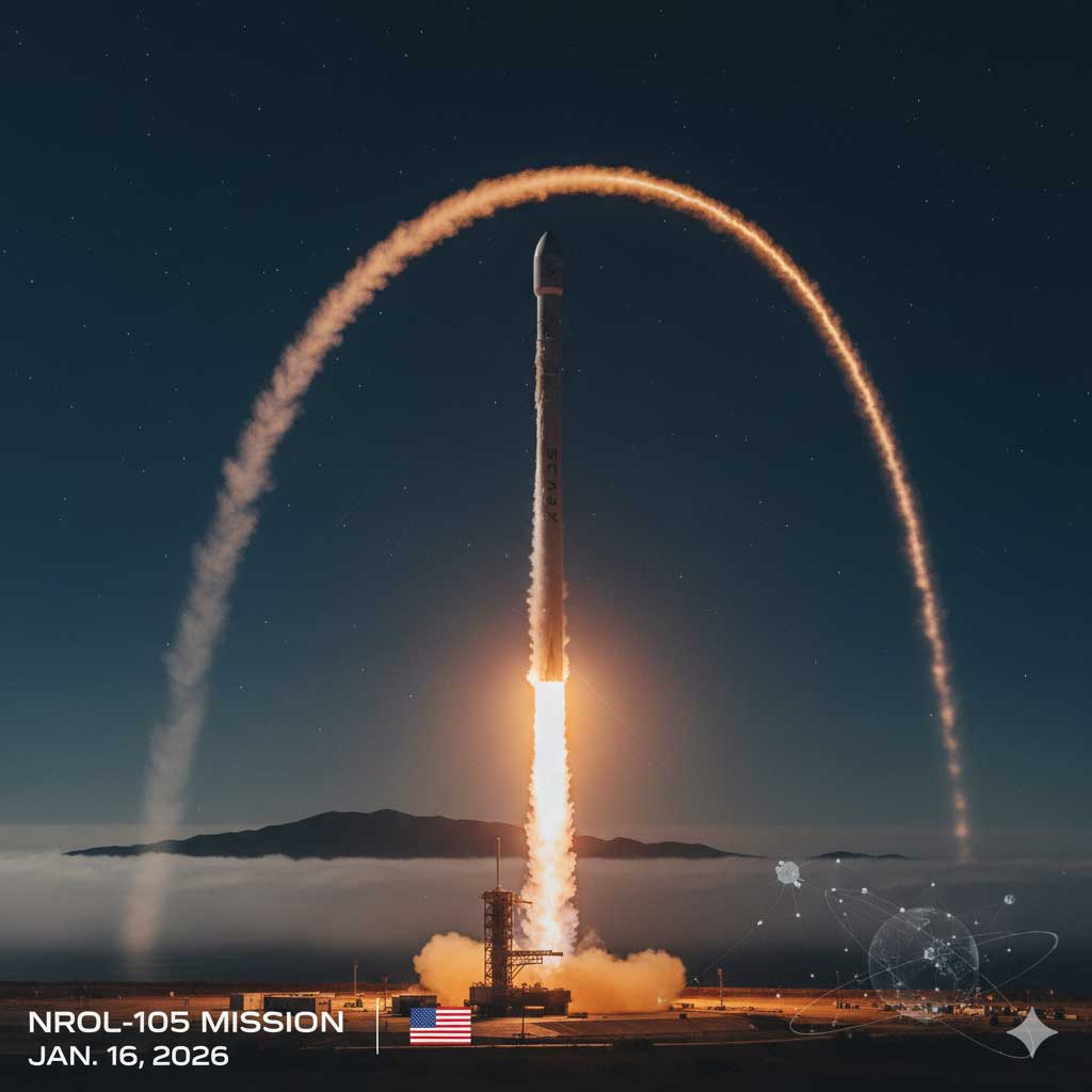 SpaceX Kicks Off 2026 National Security Campaign with NROL-105 Spy Satellite Launch