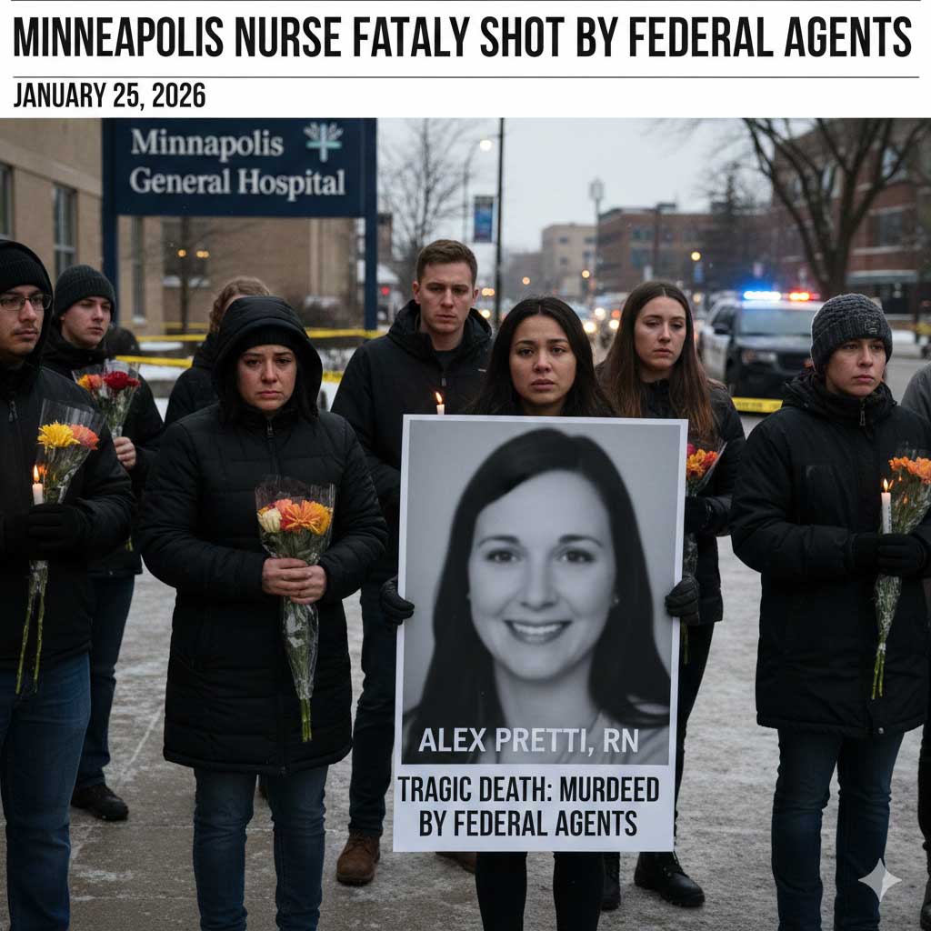 Professional portrait of Alex Pretti, a Minneapolis nurse involved in a fatal shooting with federal agents.