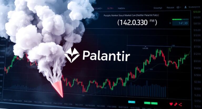 a dramatic financial scene showing a stock market das
