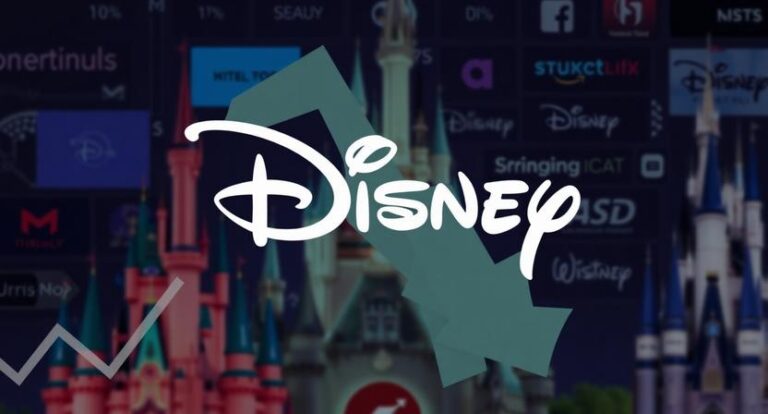 a stock market chart showing a downward trend with th