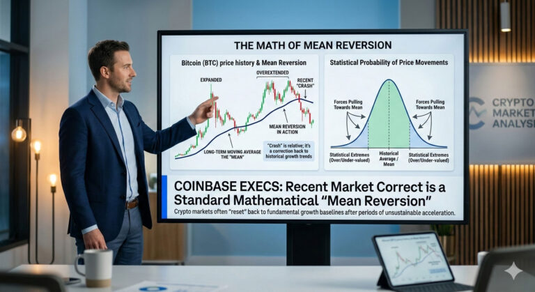 The Math of Mean Reversion: Why Coinbase Execs Say the Crypto ‘Crash’ is Just a Calculation
