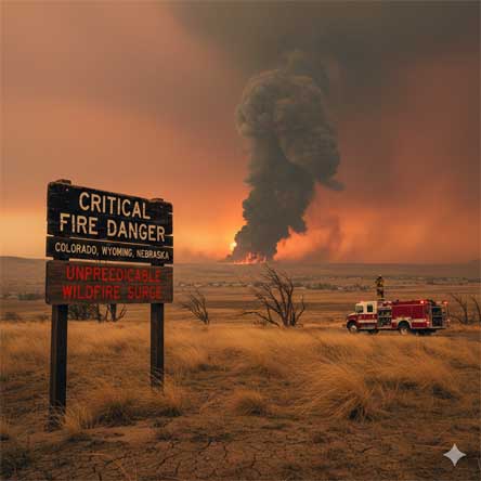 Critical Fire Danger: Colorado, Wyoming, and Nebraska Bracing for “Unpredictable” Wildfire Surge