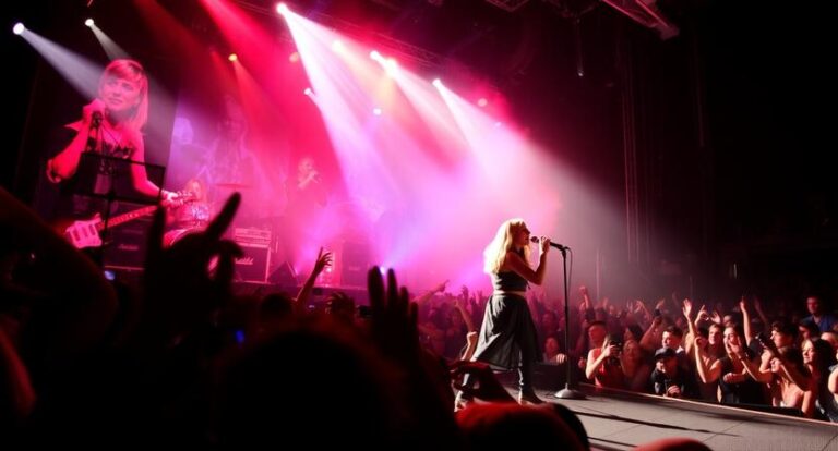 hilary duff performing on stage during her the lucky 