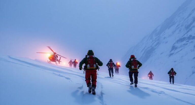 rescuers racing against a fierce blizzard to reach su