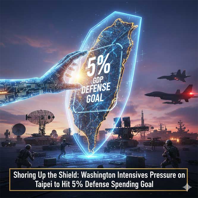 Shoring Up the Shield: Washington Intensifies Pressure on Taipei to Hit 5% Defense Spending Goal
