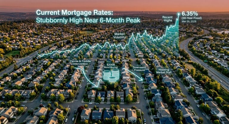 Current mortgage rates: Stubbornly High Near 6-Month Peak as Market Volatility Continues