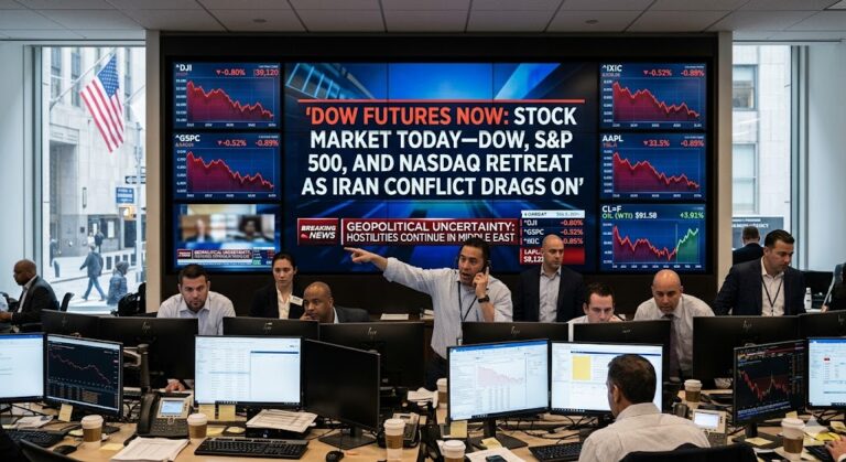 Dow Futures Now: Stock Market Today—Dow, S&P 500, and Nasdaq Retreat as Iran Conflict Drags On