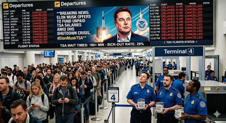 Elon Musk TSA Crisis Intervention: Tech Billionaire Offers to Fund Federal Salaries as Airport Lines Hit Breaking Point