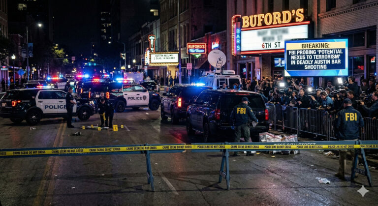 FBI Probing “Potential Nexus to Terrorism” After Deadly Austin Shooting Leaves 2 Dead, 14 Injured