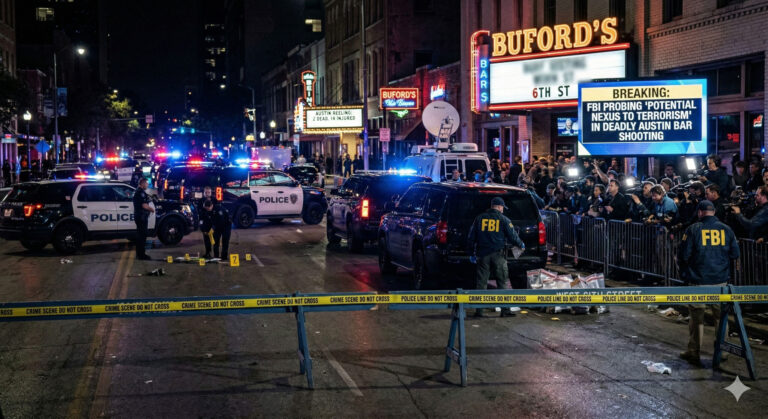 FBI Probing “Potential Nexus to Terrorism” After Deadly Austin Shooting Leaves 2 Dead, 14 Injured