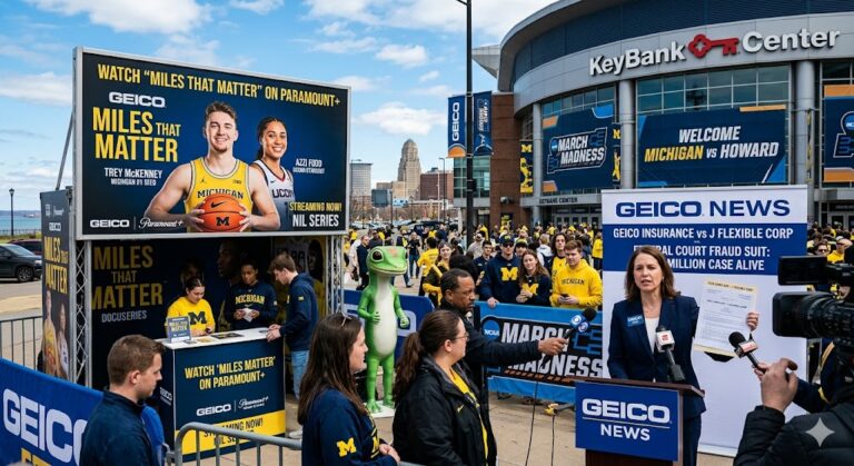 GEICO Insurance: March Madness Blitz Launches with Trey McKenney Docuseries as $2.7 Million Fraud Suit Hits Federal Court
