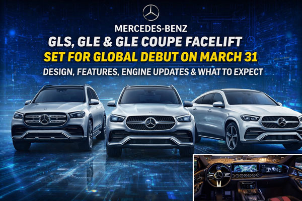 Mercedes-Benz GLS, GLE and GLE Coupe facelift models showcased ahead of global debut with updated design and luxury features