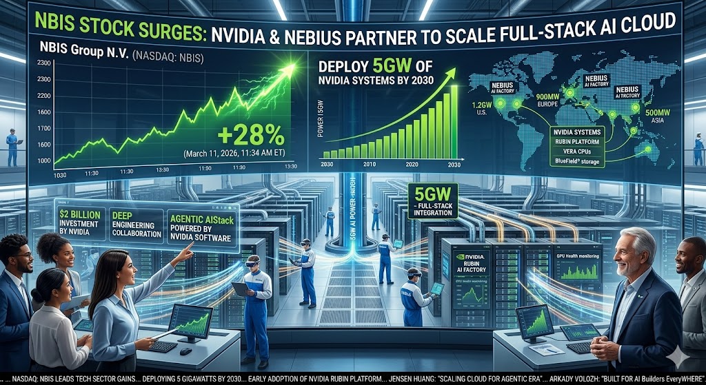 NBIS Stock Surges as NVIDIA and Nebius Partner