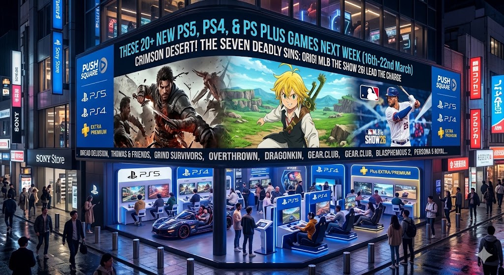 These 20+ New PS5, PS4, and Playstation Plus Games Next Week (16th-22nd March): Crimson Desert, The Seven Deadly Sins: Origin, and MLB The Show 26 Lead the Charge 1 Playstation Plus Games Next Week