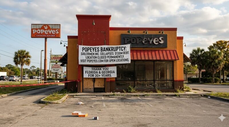 Popeyes Bankruptcies: Major Franchisee Sailormen Inc. Collapses Under $130M Debt 1 Popeyes Bankruptcies