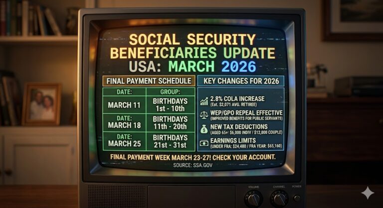 Social Security Beneficiaries Update USA: March 2026 Final Payment Schedule and Key Changes