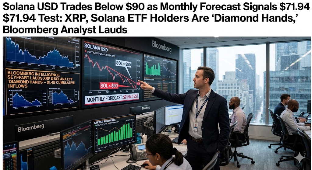 Solana USD Trades Below 90