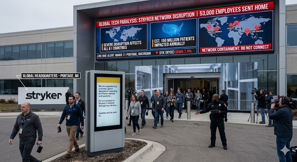 Stryker Faces Severe Network Disruption as 53000 Employees