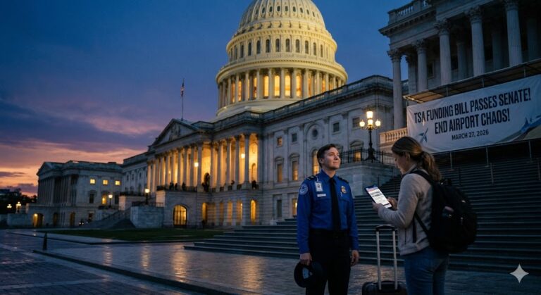 TSA Funding Bill Rockets to House After Senate Passes Midnight Deal to End Airport Chaos