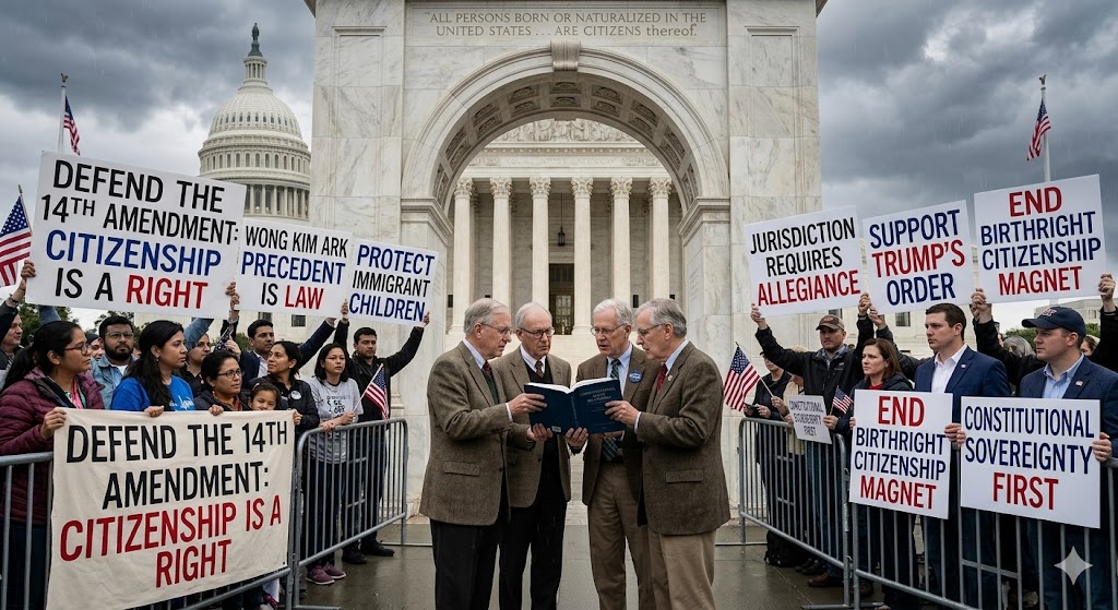 Trump Birthright Citizenship Order at Supreme Court Splits Conservative Scholars