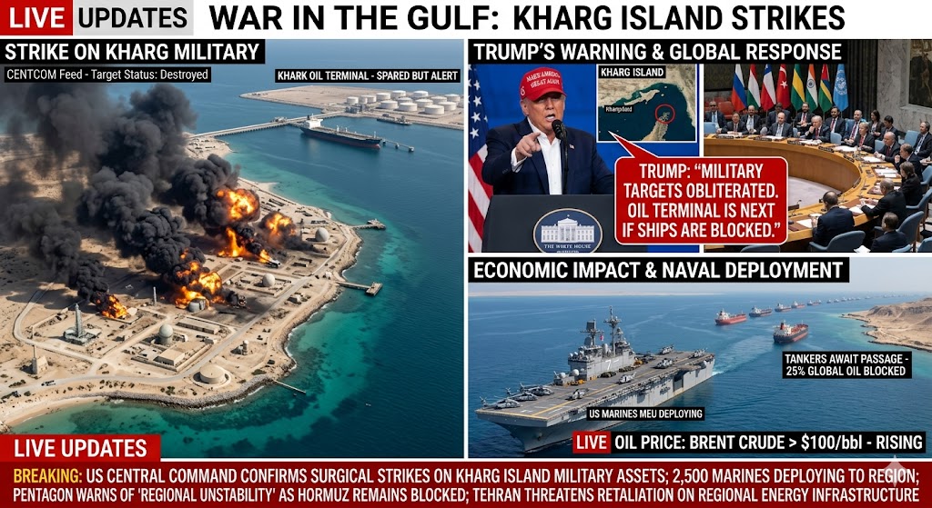 US Strikes Kharg Island Military Assets