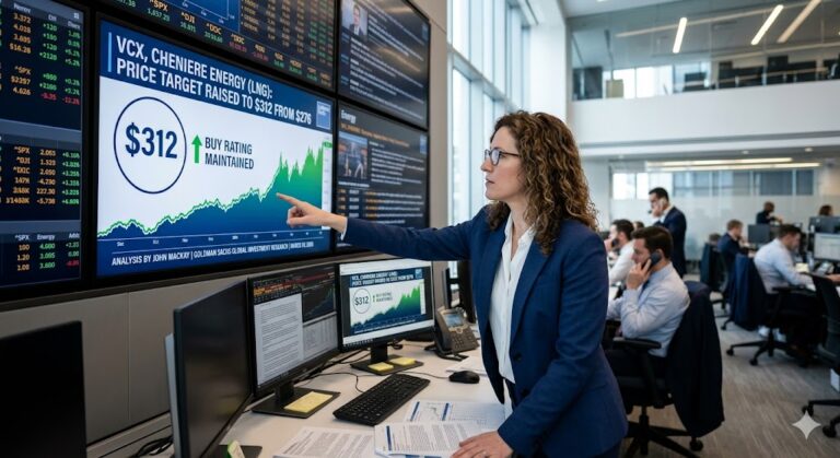 VCX, Cheniere Energy price target raised to $312 from $276 at Goldman Sachs