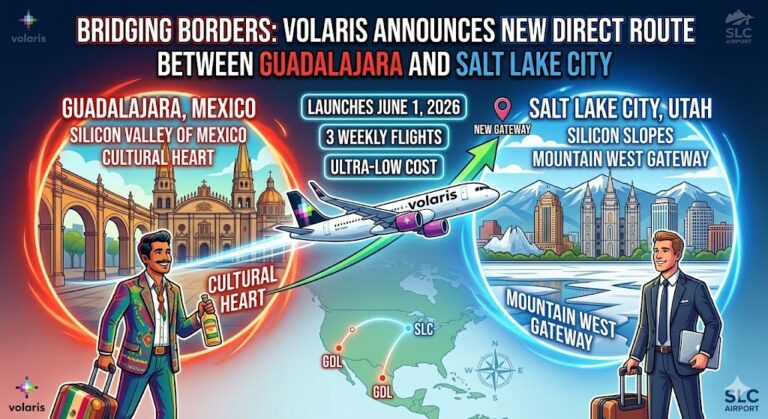 Bridging Borders: Volaris Announces New Direct Route Between Guadalajara and Salt Lake City