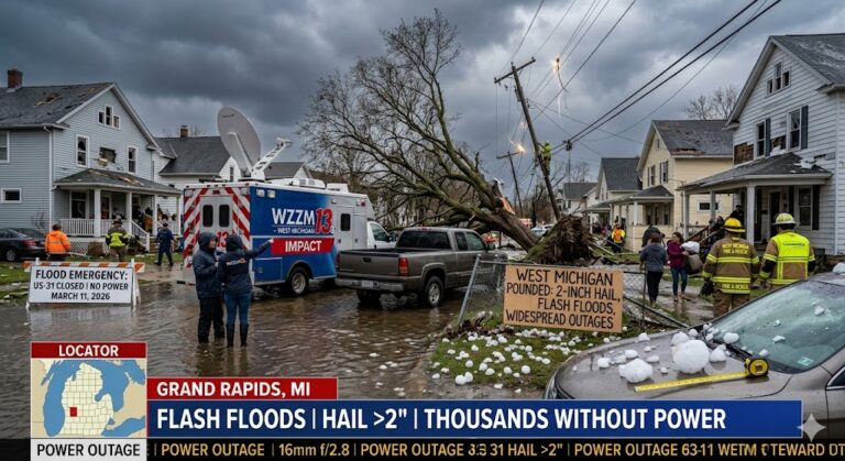West Michigan Pounded by Severe Storms: 2-Inch Hail, Flash Floods, and Widespread Outages Ravage Region