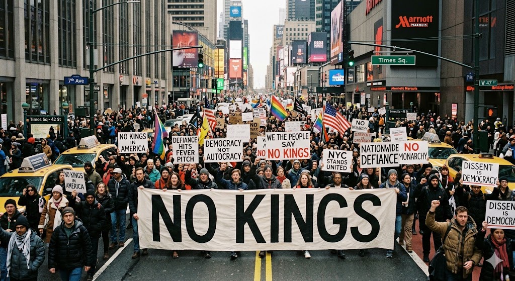 no kings protest nyc