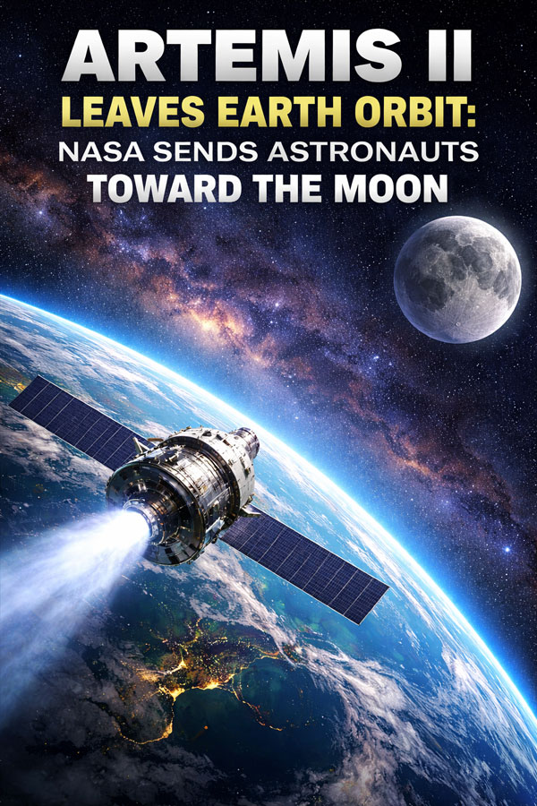 Artemis II Leaves Earth Orb