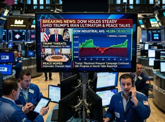 Dow Holds Steady as Markets Weigh Donald Trump Iran Threats and Peace Hopes