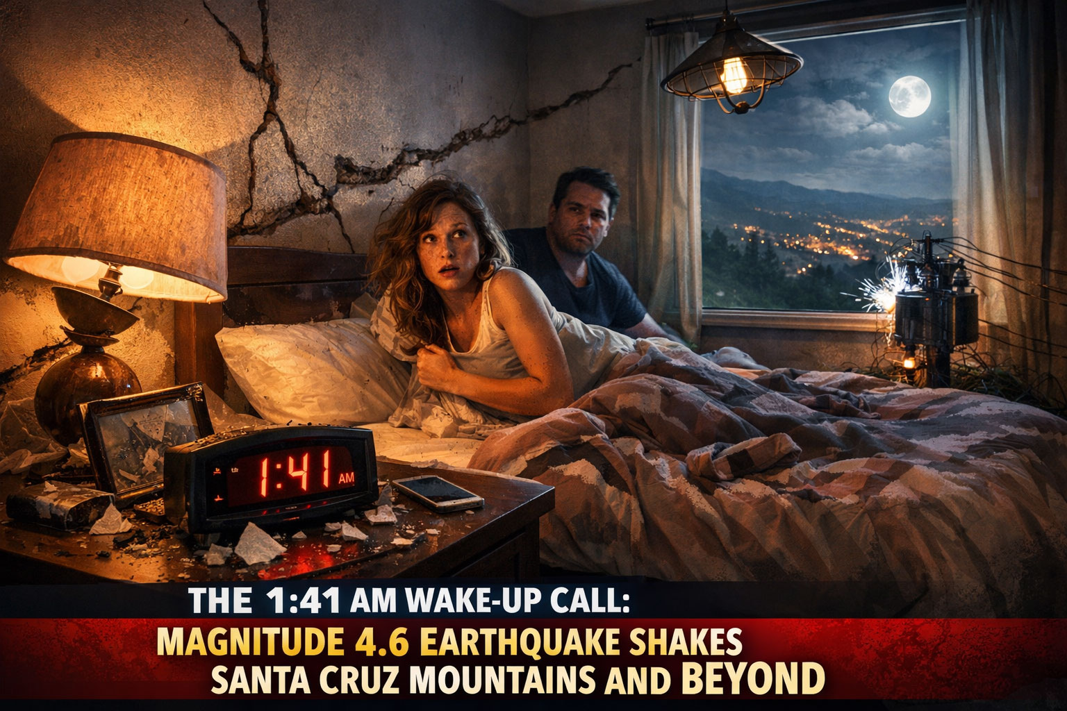 The 1:41 AM Wake-Up Call: Magnitude 4.6 Earthquake Shakes Santa Cruz Mountains and Beyond 1 Magnitude 4.6 Earthquake Shakes Santa Cruz Mountains and Beyond