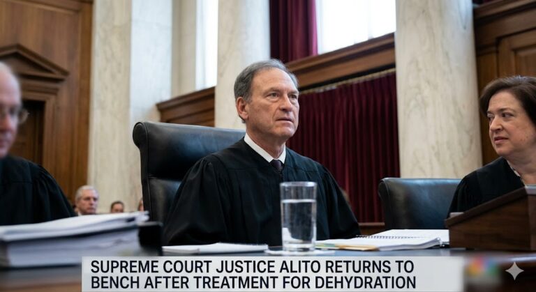Supreme Court Justice Samuel Alito Treated for Dehydration, Returns to Bench Days Later Amid Ongoing Legal Debates 5 Samuel Alito Supreme Court Justice Samuel Alito Treated for Dehydration,