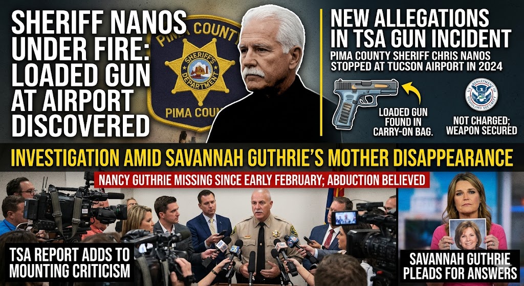 Sheriff Under Fire: New Allegations of TSA Gun Incident Spark Outrage Amid Savannah Guthrie’s Mother Investigation 1 TSA Gun Incident Spark Outrage Amid Savannah Guthrie