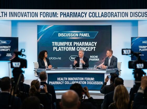 TrumpRx pharmacy platform concept with AbbVie and Roche pharma collaboration discussion