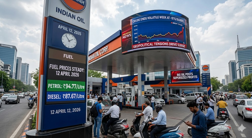Why Fuel Prices Today Petrol  Diesel Steady in Bombay ,Delhi as Crude Ends Volatile Week