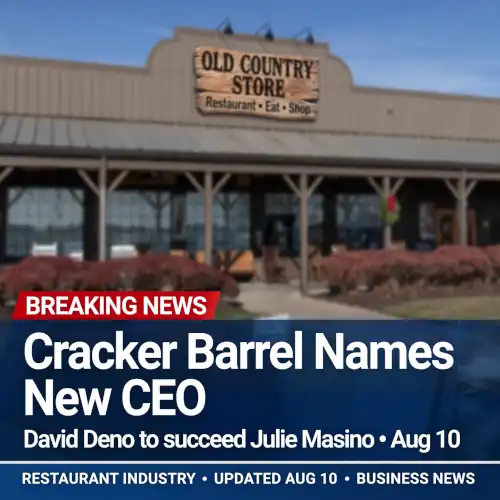 Cracker Barrel Appoints Restaurant Veteran David Deno as CEO as Julie Masino Steps Down