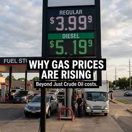 Gas Prices at $4 Again as Diesel Tops $5: Why Fuel Costing HIGH Beyond Crude Oil Prices