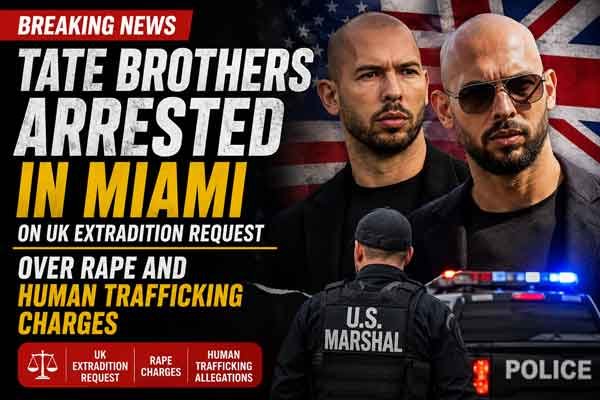 Tate Brothers arrested USA