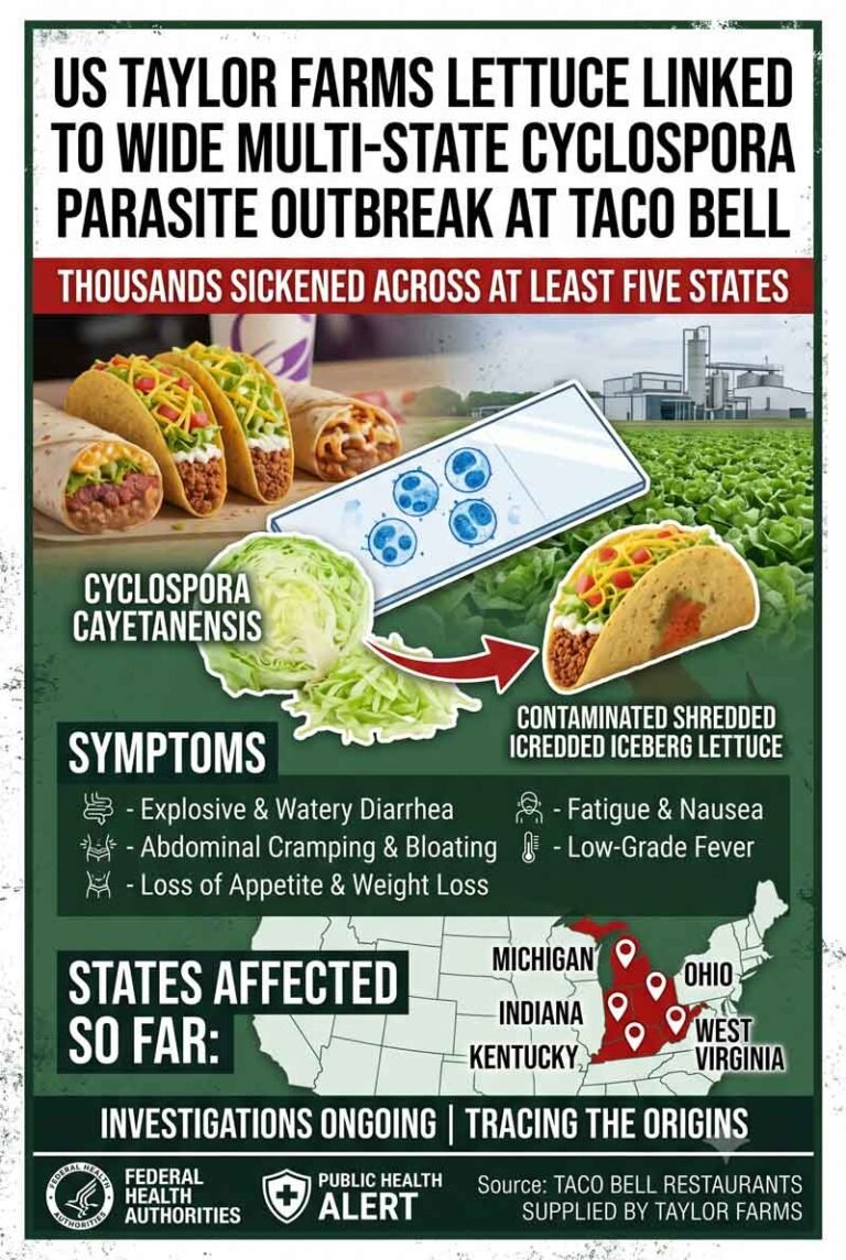 US taylor farms lettuce cyclospora breaking News