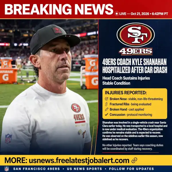 49ers Kyle Shanahan car crash, Kyle Shanahan injuries