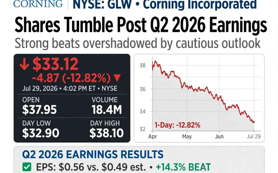 GLW STOCK MARKET NYSE