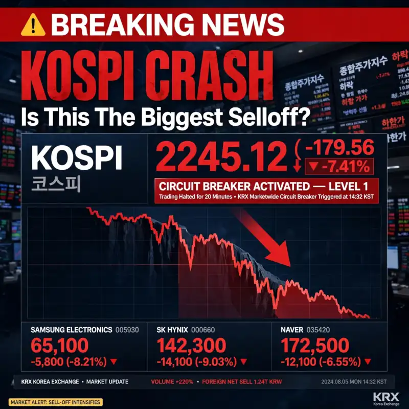 kospi stock index crash spread news and how