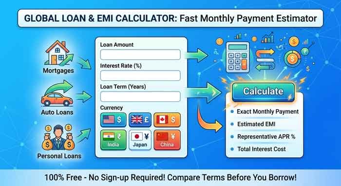 Calculate your exact monthly loan payments