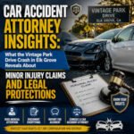 Car accident attorney reviewing a California traffic collision report and injury settlement claim files"