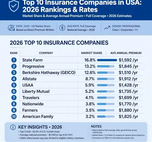 top 10 insurance company usa